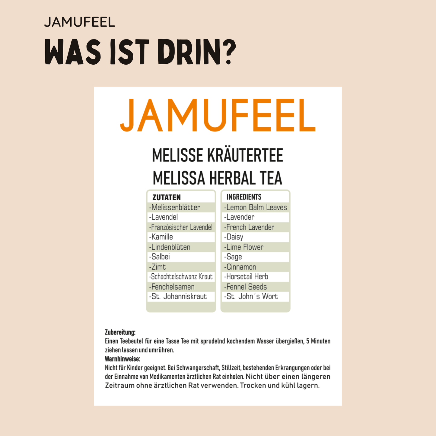 Melisse Kräutertee