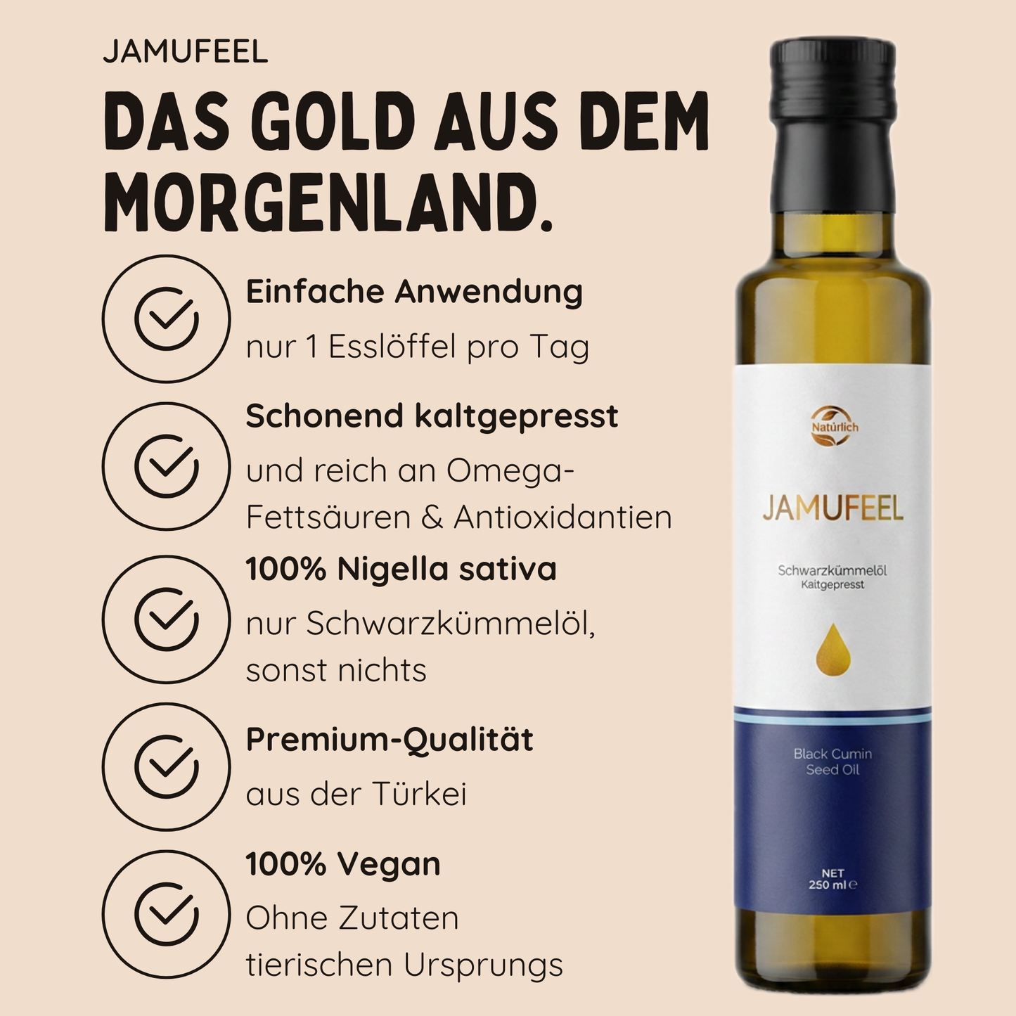Schwarzkümmelöl  kaltgepresst - 250 ml